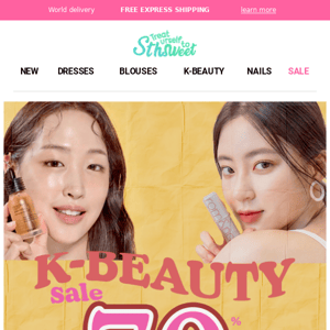 Get up to 70% off Kbeauty products