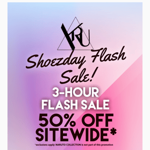💜3-HOUR FLASH SALE! 6pm to 9pm