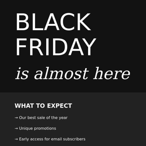 Hi Sellvinax Jewelry! Black Friday is almost here⚫