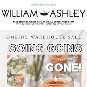 Shop our ONLINE Warehouse Sale! Stay Inside & Pamper Yourself!