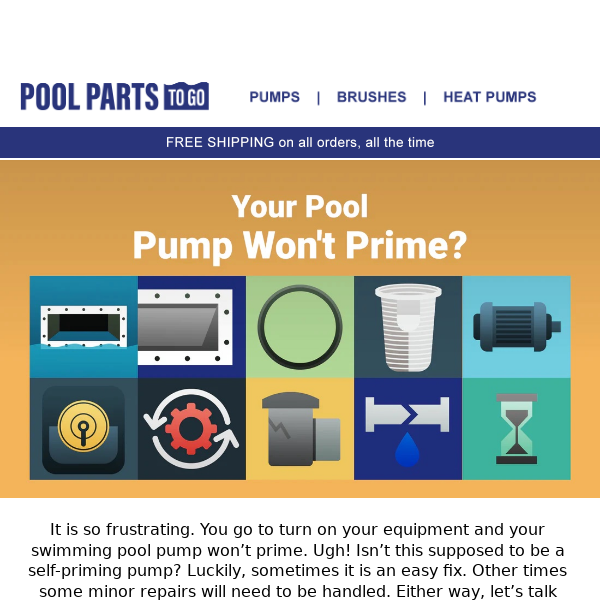 Your Pool Pump Won't Prime?