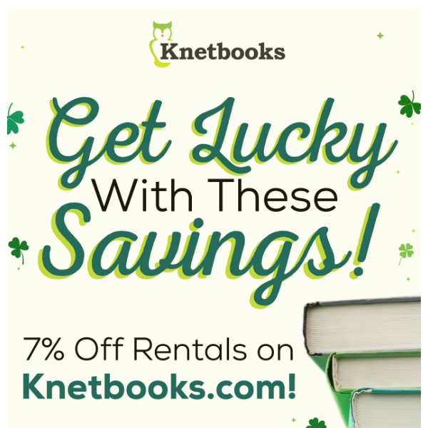 ☘️ St. Patrick’s Day Special | Get 7% Off Textbook Rentals 💸