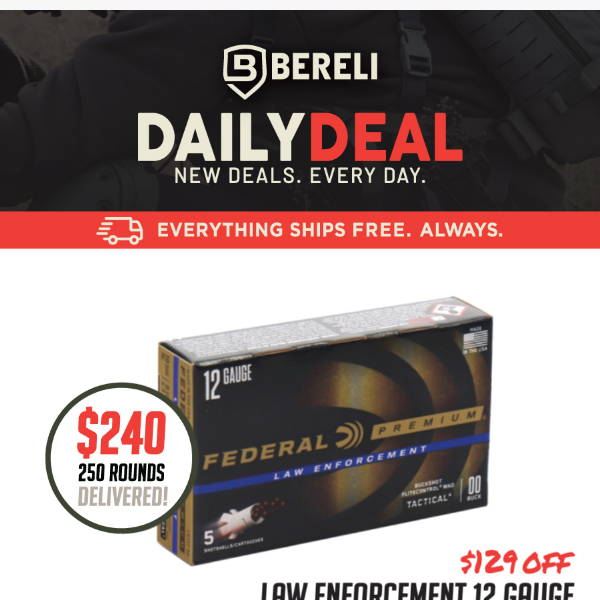 Daily Deal 🔔 Sound the Alarm! FEDERAL LE 12Gauge Ammo Price Drop🙌