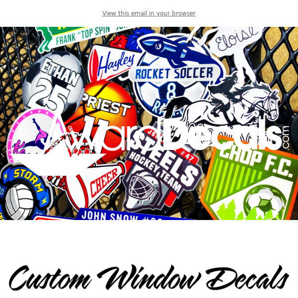 Personalized Sports Car Window Decals!
