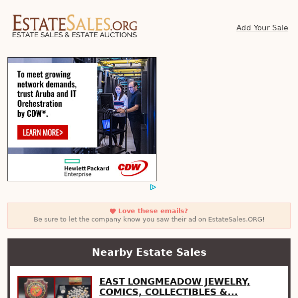 Your daily estate sales on EstateSales.org