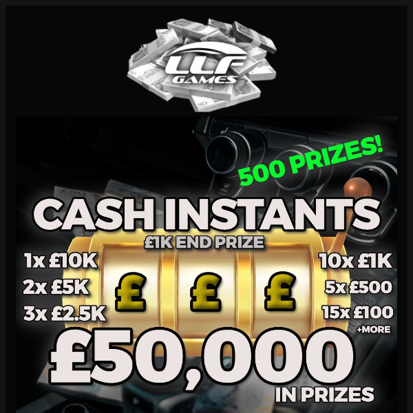 💸 £50,000 in Instant Wins to be WON today - Tickets Just 99p!