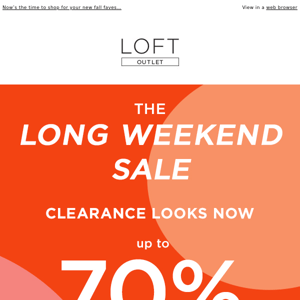 This Weekend: up to 70% OFF + EXTRA 10% OFF with your code!