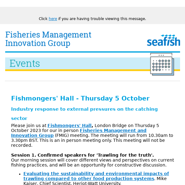FMIG in person meeting, Fishmonger's Hall, London. 5 October 2023
