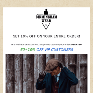 🎃HALLOWEEN SALES -50% STARTS NOW ON THE PEAKY BLINDER STYLE!