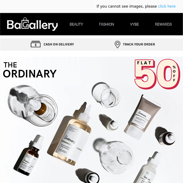 FLAT 50% OFF on The Ordinary! 🔥