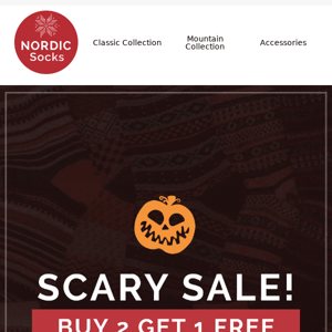 Halloween Sale is on, Claim your FREE socks!