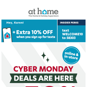 Helllooo, Cyber Monday! ⚡ STARTS NOW! Shop the deals online & in-store