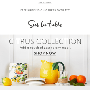 🍋 Brighten any meal with our new Citrus collection. 🍊