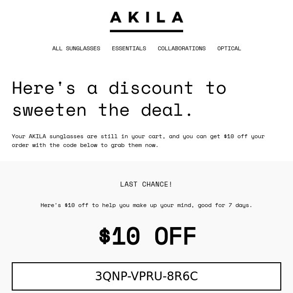 Here's $10 off to sweeten the deal