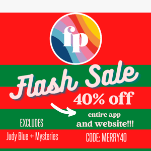 FP XMAS 40% OFF EVERYTHING SALE!! CODE: MERRY40 // EXPIRES SOON!