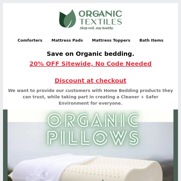 RE: Embrace the beauty of nature in every fiber - Buy Organic Bedding