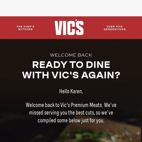 Ready to dine with Vic's again?