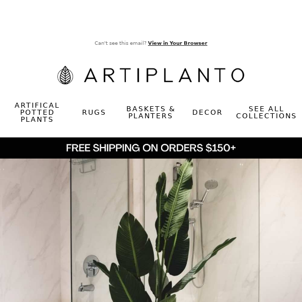 🌿 Instant Elegance: Elevate Your Bathroom with Faux Plants Artiplanto