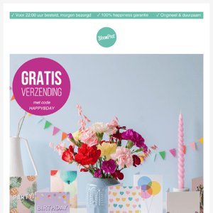 🥳 GRATIS verzending op alle verjaardagscadeaus