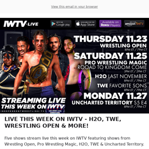 TONIGHT on IWTV - Wrestling Open!