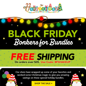 FREE shipping will make you Bonkers for Bundles!