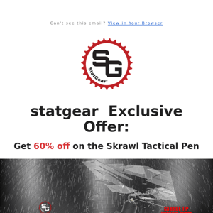VIP Exclusive Offer: Get 60% off on Skrawl Tactical Pen