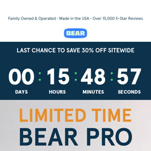 50% Off the Bear Pro! + 30% Off All Other Mattresses!