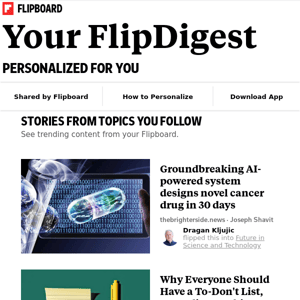Your FlipDigest: stories from Life Sciences, Mental Health, Thomas Jefferson and more