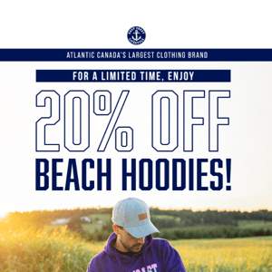 Enjoy 20% OFF Beach Hoodies! ⚓️