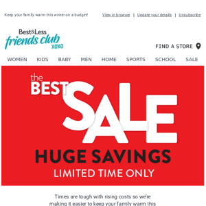 Shop & SAVE! Massive savings for the family!