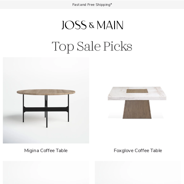 The MIGINA COFFEE TABLE & more up to 30% off + top styles an extra 15% off