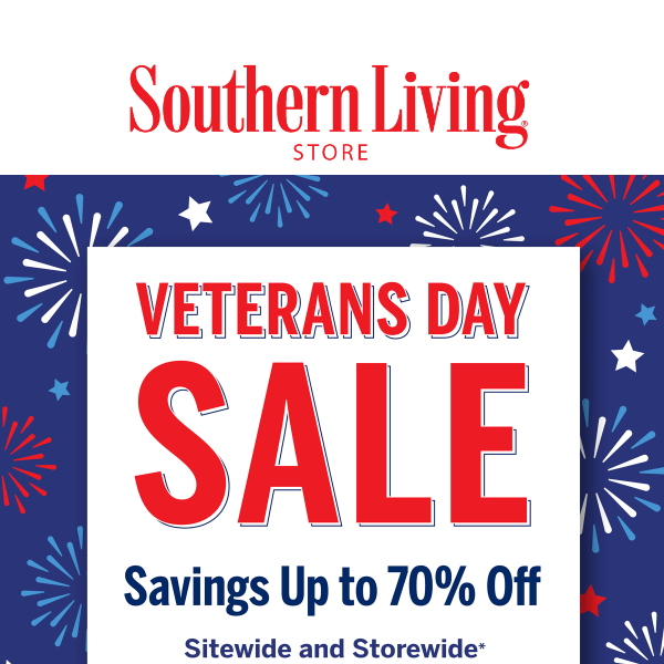 Veterans Day Sale Starts NOW! Sale and Clearance up to 70% off!