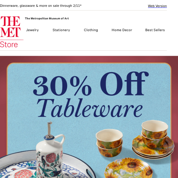 Save 30% Now on Tableware