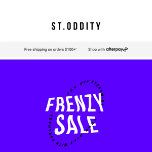 St Oddity, our Frenzy Sale has started! 🙌