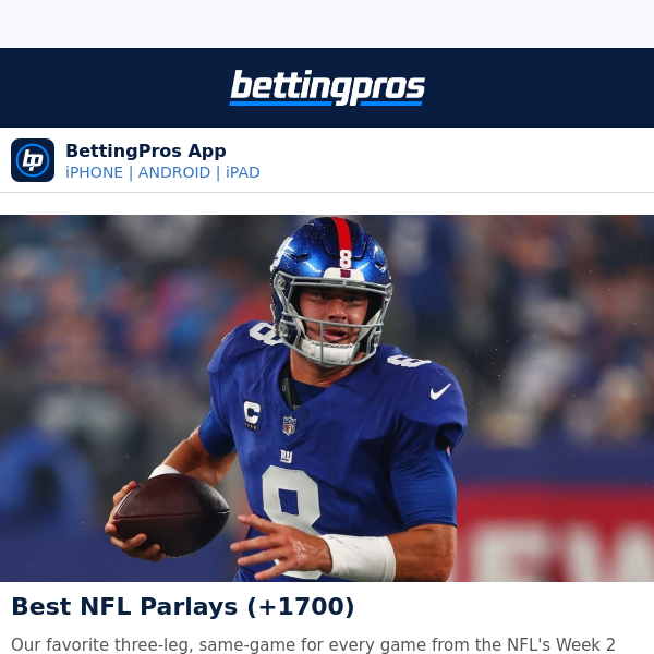 best parlays for nfl week 2
