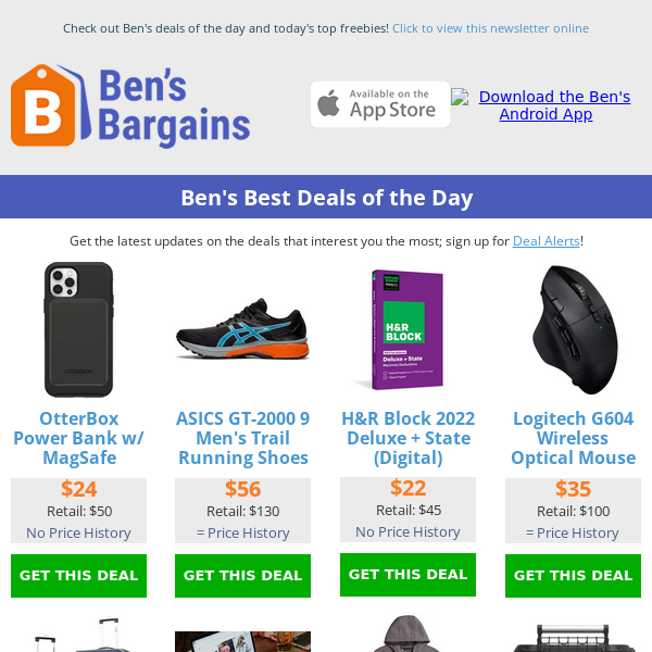 Ben's Best Deals: $22 H&R Block 2022 - $64 Heater (18K BTU) - $420 Champion Generator - $24 OtterBox MagSafe Power Bank