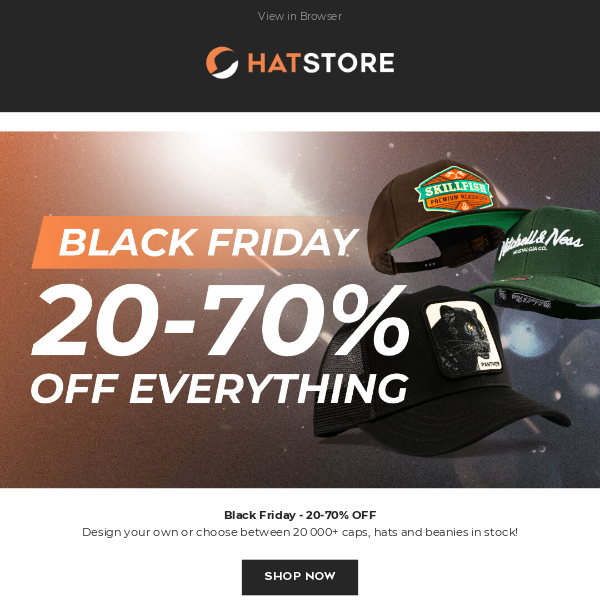 Black Friday at Hatstore🚨