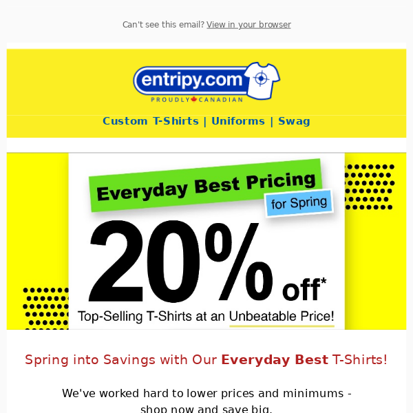 Everyday Best Pricing on Best-Selling T-Shirts - Shop Now and Save!