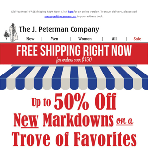 Don't Miss These NEW Markdowns - up to 50% Off