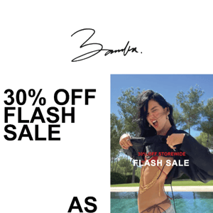 30% OFF — FLASH SALE.