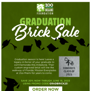 Commemorate your graduate with a custom engraved brick!