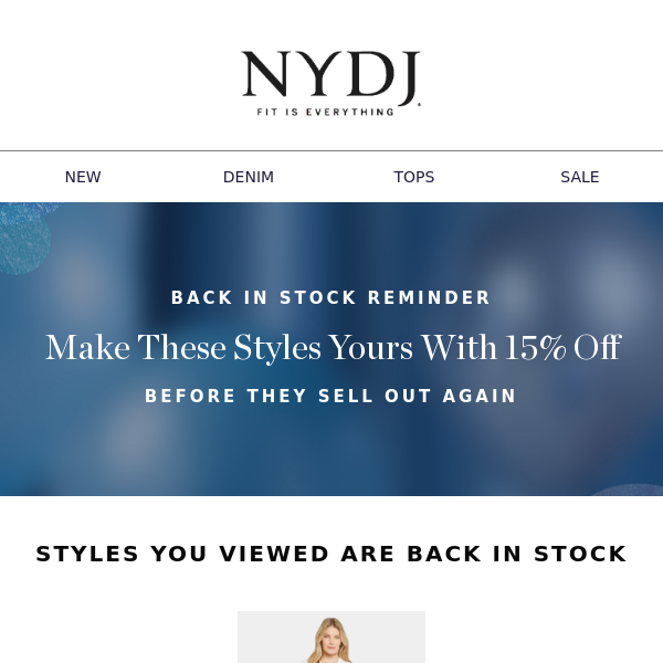 Good news! Price drop + 15% off - NYDJ