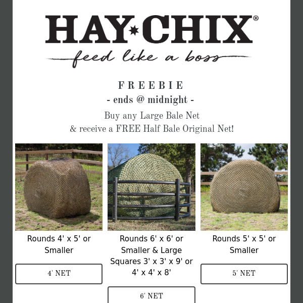 Hay Chix® Half Bale Net