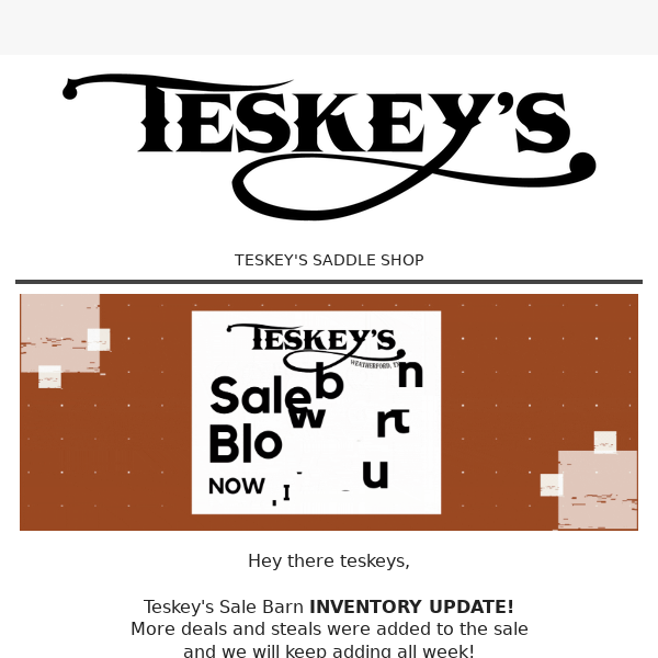 🔥 Hot Deals at Teskey's Saddle Shop - Limited Stock!