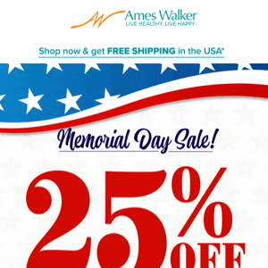 ⭐ MEMORIAL DAY SALE |  25% off Ames Walker!