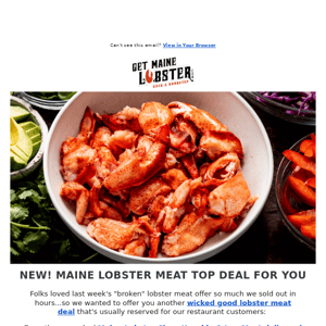 🆕 Maine Lobster Meat Deal For You
