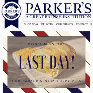 LAST CHANCE! New Curry Pies! Don't Miss Out!