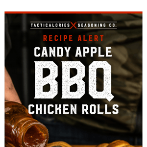 ⚡🍗🍎 EASY to make Candy Apple BBQ Chicken Rolls -- YUM