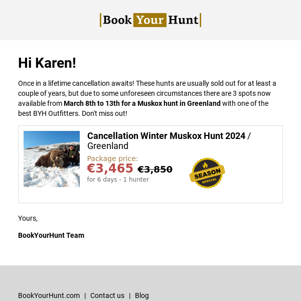 Don't Miss Out: Last-Minute Availability for Greenland Muskox Hunt!