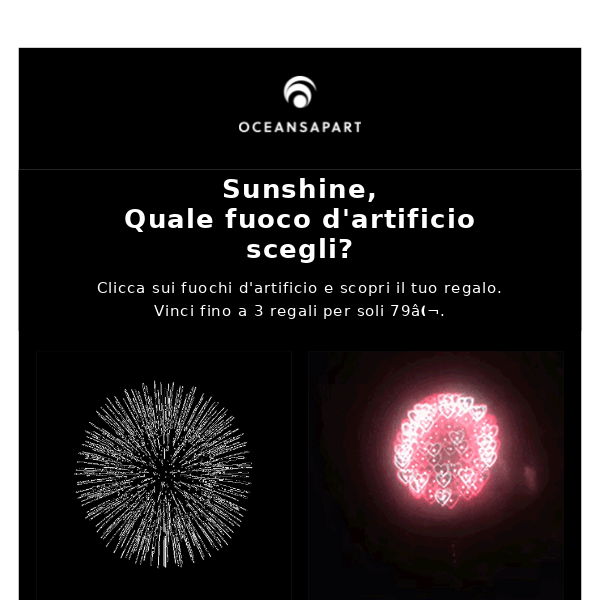 É tempo di fuochi d'artificio, Sunshine! 🎆